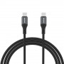 Dudao L3CC USB-C to USB-C cable, 60W, 1.2 m, braided, black