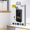 Dudao K13 10000 mAh power bank with built-in cable, black