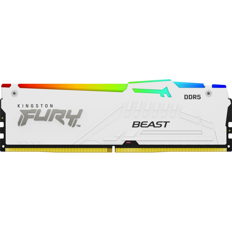 Kingston FURY Beast 16 GB DDR5-5600 CL40 DIMM memory module, RGB, white, KF556C40BWA-16