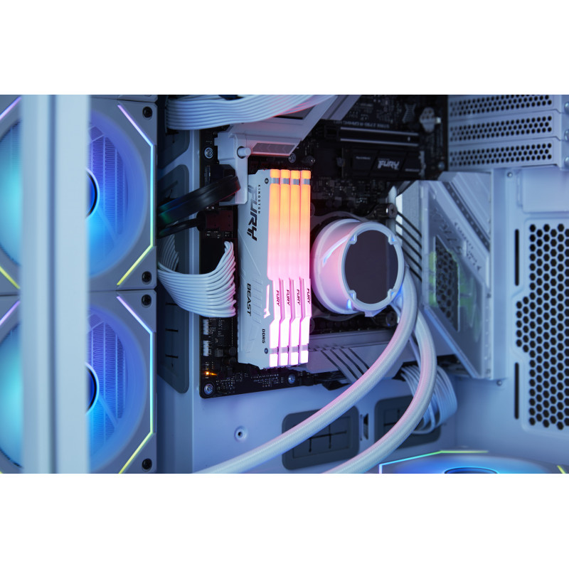 Kingston FURY Beast 16 GB DDR5-5600 CL40 DIMM memory module, RGB, white, KF556C40BWA-16