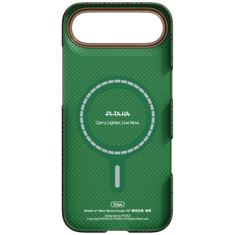 PITAKA Edge Case Breath of Veins case for Apple iPhone Air, sprout surge