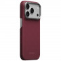 PITAKA Edge Case Argyle MagSafe case for Apple iPhone 18 Pro / 17 Pro, burgundy