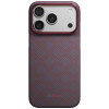 PITAKA Edge Case Argyle MagSafe case for Apple iPhone 18 Pro / 17 Pro, blue-red