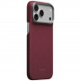 PITAKA Edge Case Argyle MagSafe case for Apple iPhone 18 Pro Max / 17 Pro Max, burgundy