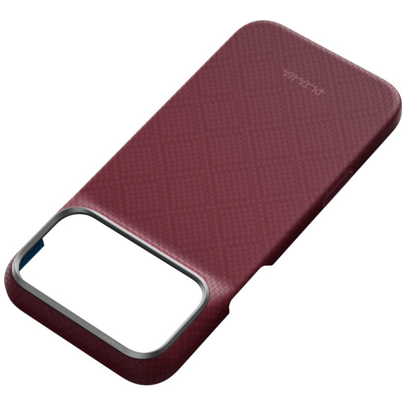 PITAKA Edge Case Argyle MagSafe case for Apple iPhone 18 Pro Max / 17 Pro Max, burgundy