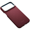 PITAKA Edge Case Argyle MagSafe case for Apple iPhone 18 Pro Max / 17 Pro Max, burgundy