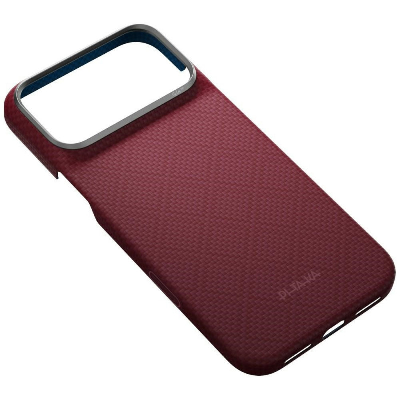 PITAKA Edge Case Argyle MagSafe case for Apple iPhone 18 Pro Max / 17 Pro Max, burgundy