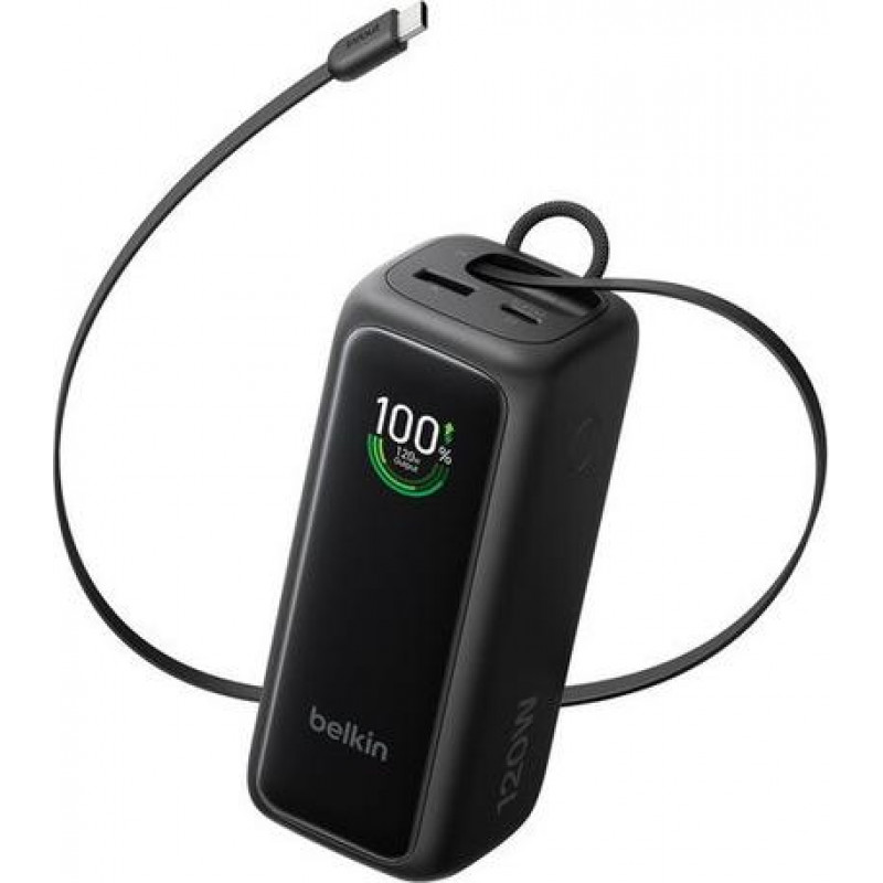 Belkin UltraCharge Smart Display Power power bank BPB042HQBK, PD 120 W, retractable USB-C cable
