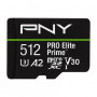 PNY PRO Elite Prime microSDXC memory card 512 GB, UHS-I, Class 10, U3, V30, P-SDU512V32200PEP-GE
