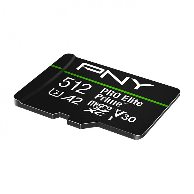 PNY PRO Elite Prime microSDXC memory card 512 GB, UHS-I, Class 10, U3, V30, P-SDU512V32200PEP-GE