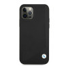 BMW BMHCP12LRCDPK Apple iPhone 12 Pro Max hardcase Leather Deboss, Black