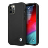 BMW BMHCP12MRCDPK Apple iPhone 12 / 12 Pro hardcase Leather Deboss, Black