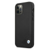 BMW BMHCP12MRCDPK Apple iPhone 12 / 12 Pro hardcase Leather Deboss, Black