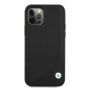 BMW BMHCP12MRCDPK Apple iPhone 12 / 12 Pro hardcase Leather Deboss, Black