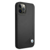 BMW BMHCP12MRCDPK Apple iPhone 12 / 12 Pro hardcase Leather Deboss, Black