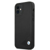 BMW BMHCP12SRCDPK Apple iPhone 12 mini hardcase Leather Deboss, Black
