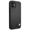 BMW BMHCP12SRCDPK Apple iPhone 12 mini hardcase Leather Deboss, Black