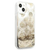 Guess GUHCP13SLGPEGO Apple iPhone 13 mini hardcase Peony Liquid Glitter, Gold