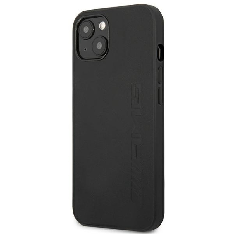 Mercedes-AMG AMHCP14MDOLBK Apple iPhone 14 Plus / 15 Plus hardcase Leather Hot Stamped, Black