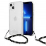 Guess GUHCP13SKPSBK Apple iPhone 13 mini hardcase Black Pearl, Transparent