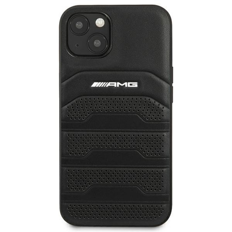 Mercedes-AMG AMHCP14MGSEBK Apple iPhone 14 Plus / 15 Plus hardcase, Leather Debossed Lines, black