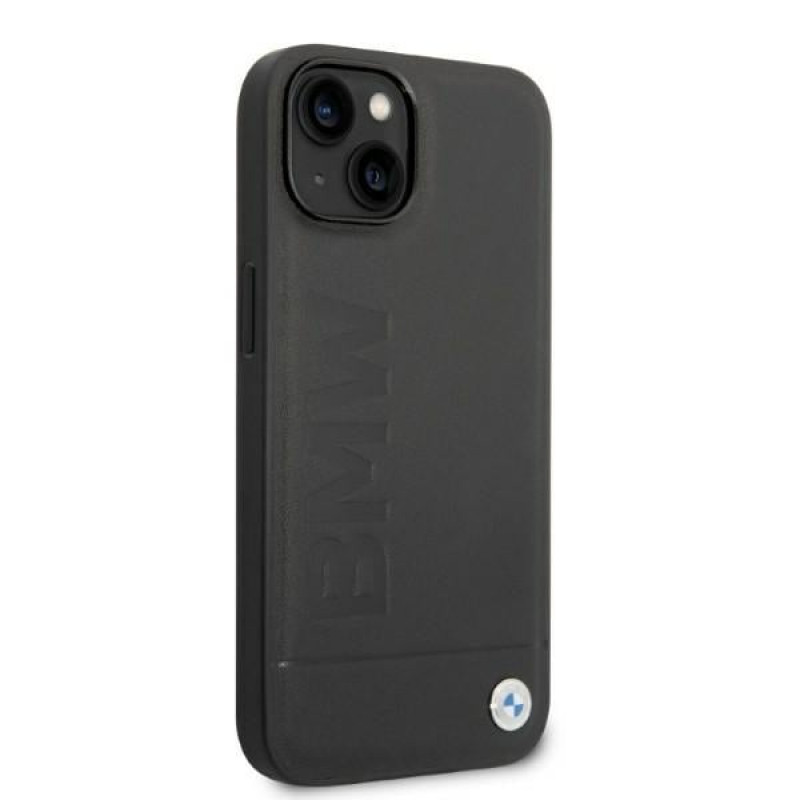 BMW BMHMP14SSLLBK Apple iPhone 14 hardcase, Signature Logo Imprint MagSafe, black