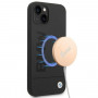 BMW BMHMP14MSLBLBK Apple iPhone 14 Plus / 15 Plus hardcase, Silicone Signature Logo MagSafe, black