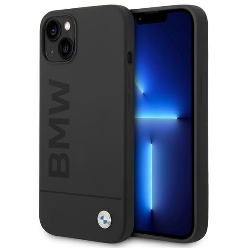 BMW BMHMP14MSLBLBK Apple iPhone 14 Plus / 15 Plus hardcase, Silicone Signature Logo MagSafe, black