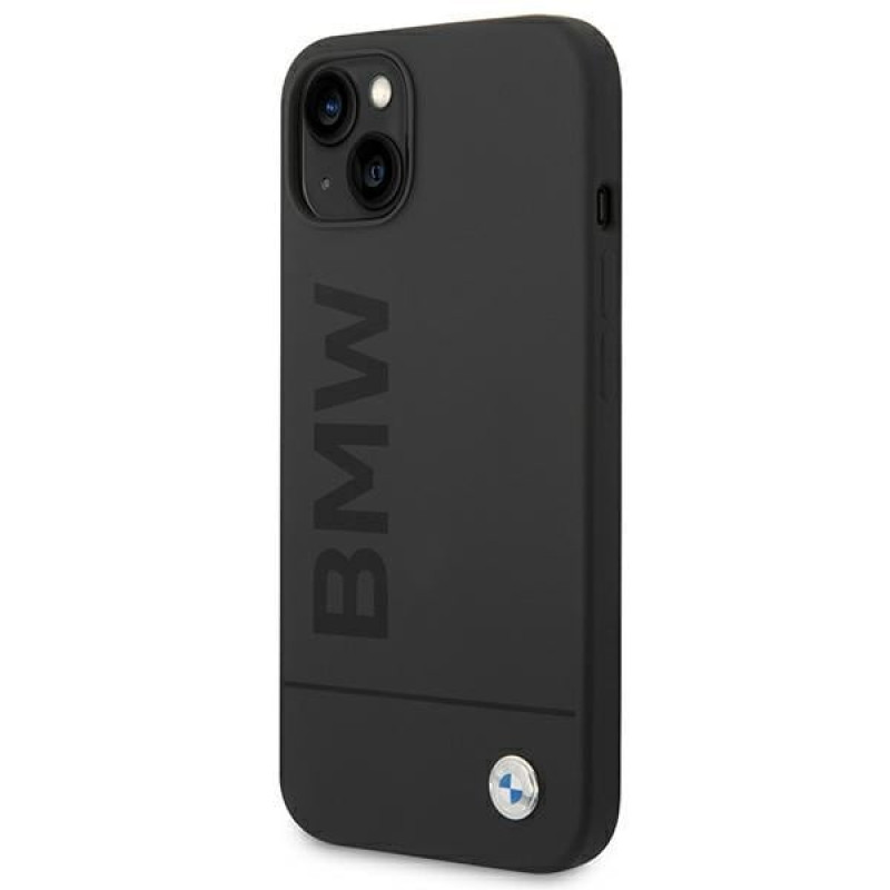 BMW BMHMP14MSLBLBK Apple iPhone 14 Plus / 15 Plus hardcase, Silicone Signature Logo MagSafe, black