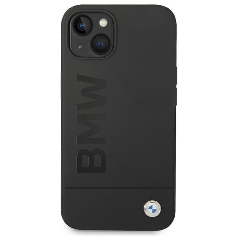 BMW BMHMP14MSLBLBK Apple iPhone 14 Plus / 15 Plus hardcase, Silicone Signature Logo MagSafe, black
