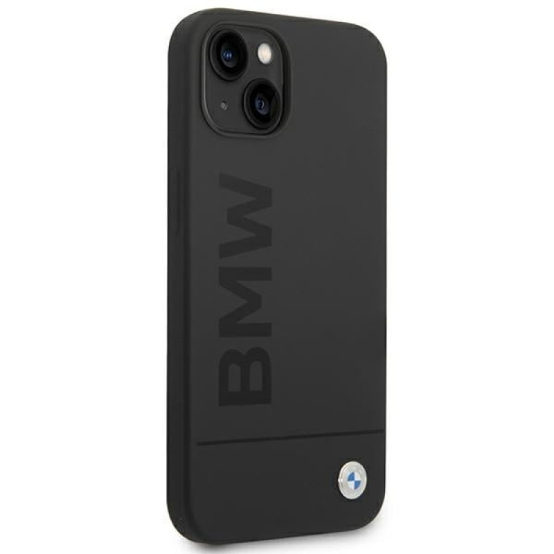 BMW BMHMP14MSLBLBK Apple iPhone 14 Plus / 15 Plus hardcase, Silicone Signature Logo MagSafe, black