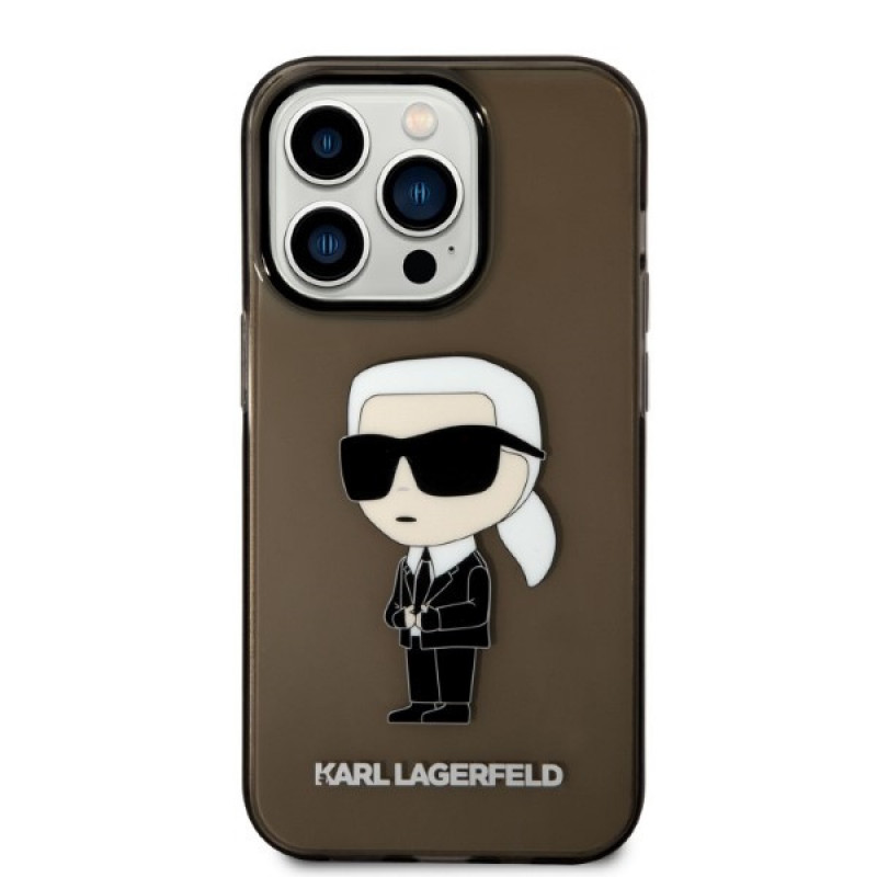 Karl Lagerfeld KLHCP14XHNIKTCK Apple iPhone 14 Pro Max hardcase, Ikonik Karl, black