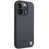 BMW BMHMP14XSLLNA Apple iPhone 14 Pro Max hardcase, Leather Hot Stamp MagSafe, navy
