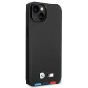 BMW BMHMP14S22PTDK Apple iPhone 14 case, Leather Stamp Tricolor MagSafe, black