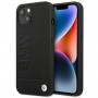 BMW BMHCP14MSLLBK Apple iPhone 14 Plus / 15 Plus case, Leather Stamp, black