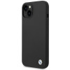 BMW BMHCP14SSILBK Apple iPhone 14 case, Silicone Metal Logo, black