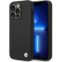 BMW BMHCP14XSILBK Silicone Metal Logo hardcase for Apple iPhone 14 Pro Max 6.7", black