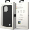 BMW BMHCP14XSILBK Silicone Metal Logo hardcase for Apple iPhone 14 Pro Max 6.7", black