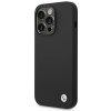 BMW BMHCP14XSILBK Silicone Metal Logo hardcase for Apple iPhone 14 Pro Max 6.7", black