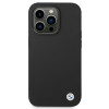 BMW BMHCP14LSILBK Apple iPhone 14 Pro case, Silicone Metal Logo, black