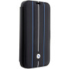 BMW BMBKP14L22RVSK Leather Stamp Blue Lines bookcase for Apple iPhone 14 Pro 6.1", black
