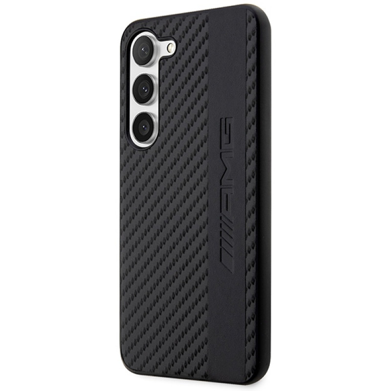 Mercedes-AMG AMHCS23SBLSCA Carbon Stripe & Embossed hardcase for Samsung Galaxy S23 (S911), black