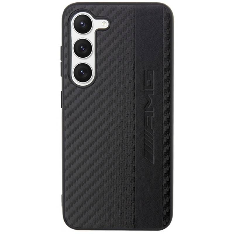 Mercedes-AMG AMHCS23SBLSCA Carbon Stripe & Embossed hardcase for Samsung Galaxy S23 (S911), black