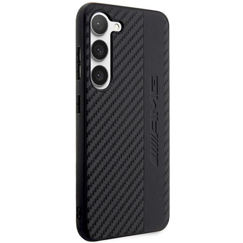 Mercedes-AMG AMHCS23SBLSCA Carbon Stripe & Embossed hardcase for Samsung Galaxy S23 (S911), black