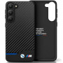 BMW BMHCS23M22NBCK Leather Carbon hardcase for Samsung Galaxy S23+ (S916), black