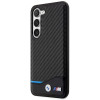 BMW BMHCS23M22NBCK Leather Carbon hardcase for Samsung Galaxy S23+ (S916), black