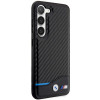 BMW BMHCS23M22NBCK Leather Carbon hardcase for Samsung Galaxy S23+ (S916), black