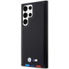 BMW BMHCS23L22PTDK Leather Stamp Tricolor hardcase for Samsung Galaxy S23 Ultra (S918), black