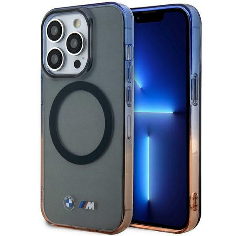 BMW BMHMP14XHTGE Gradient Bumper hardcase for Apple iPhone 14 Pro Max, grey, MagSafe