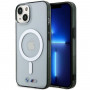 BMW BMHMP14MHCRS Silver Ring MagSafe hardcase for Apple iPhone 14 Plus / 15 Plus, transparent